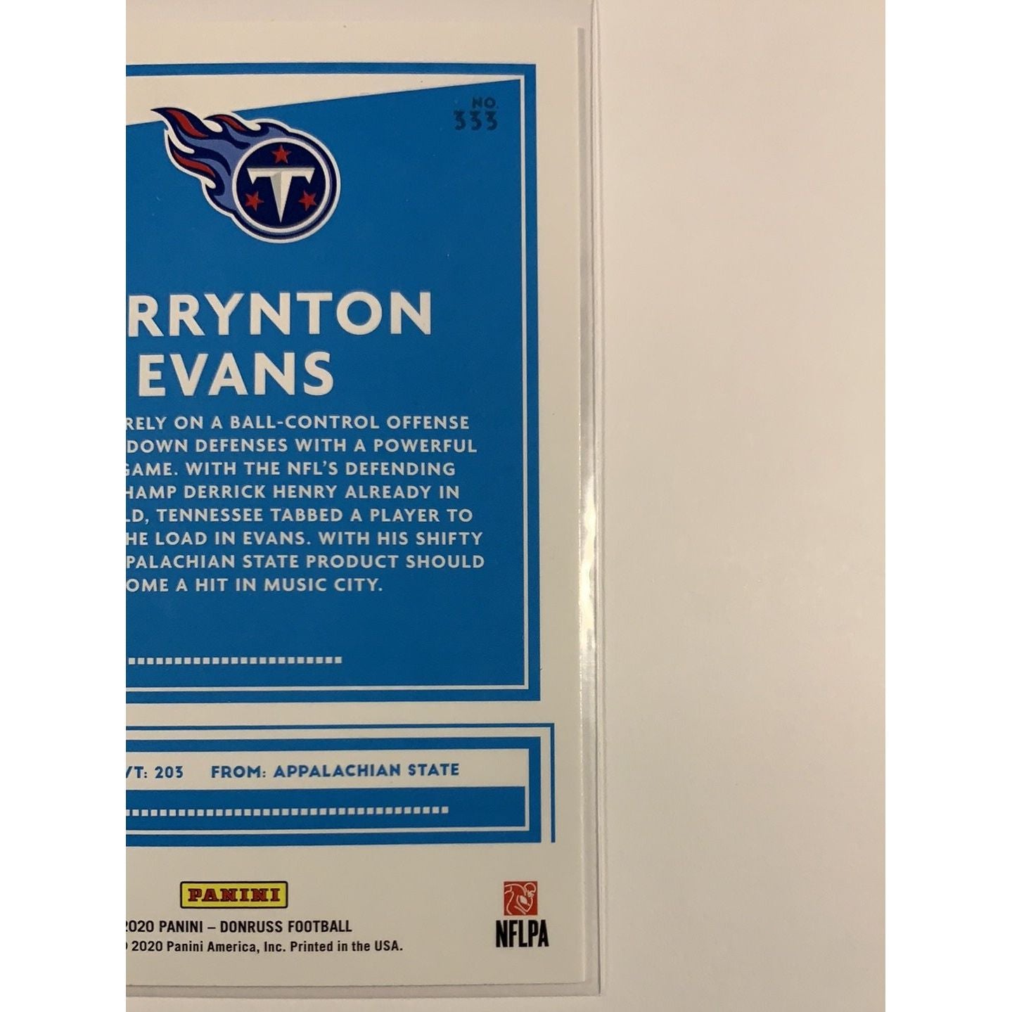 2020 Donruss Darrynton Evans Rated Rookie  Local Legends Cards & Collectibles