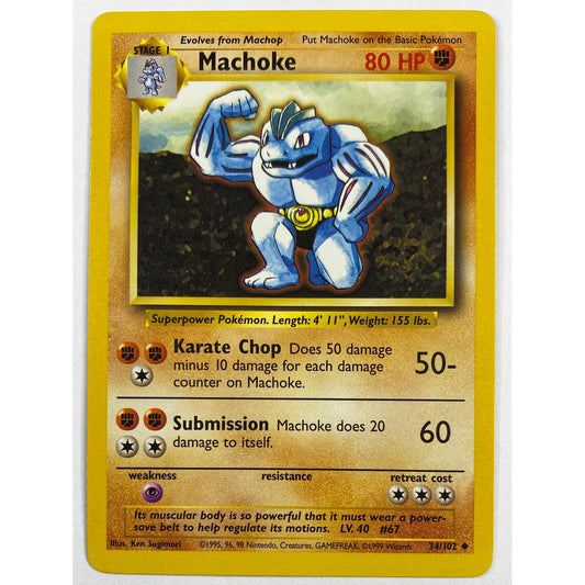 Machoke Non-Holo Uncommon 34/102