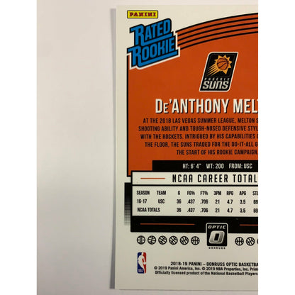 2018-19 Donruss De’Anthony Melton Rated Rookie