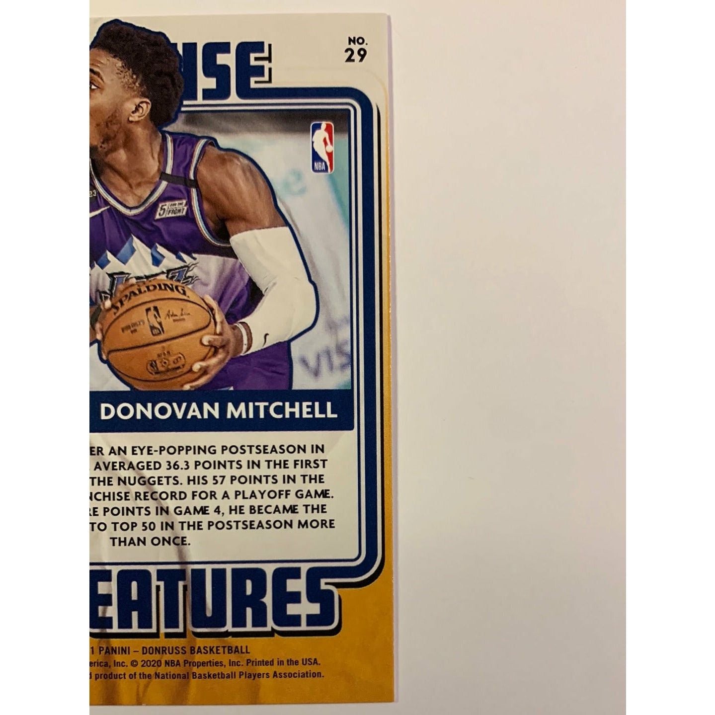 2020-21 Donruss Donovan Mitchell Franchise Features