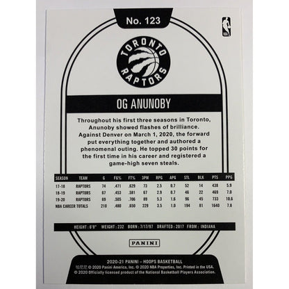  2019-20 Hoops Og Anunoby Purple Explosion  Local Legends Cards & Collectibles
