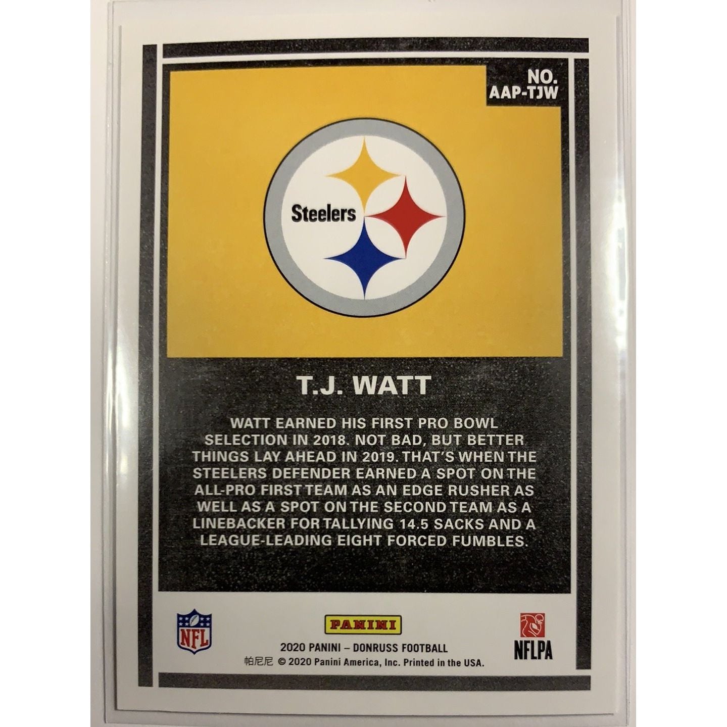  2020 Donruss T.J. Watt Action All Pros Refractor  Local Legends Cards & Collectibles