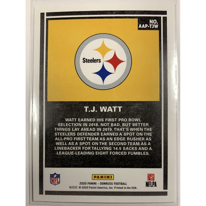  2020 Donruss T.J. Watt Action All Pros Refractor  Local Legends Cards & Collectibles