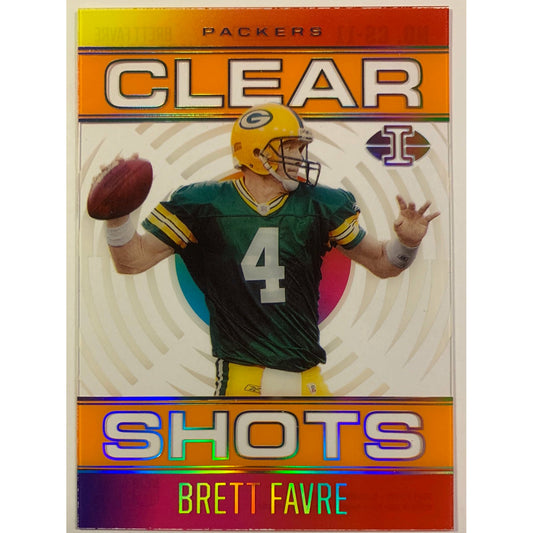 2021 Illusions Brett Favre Clear Shots Orange Parallel