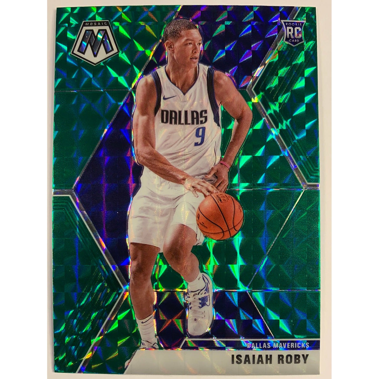 2019-20 Mosaic Isaiah Roby Green Mosaic Prizm RC