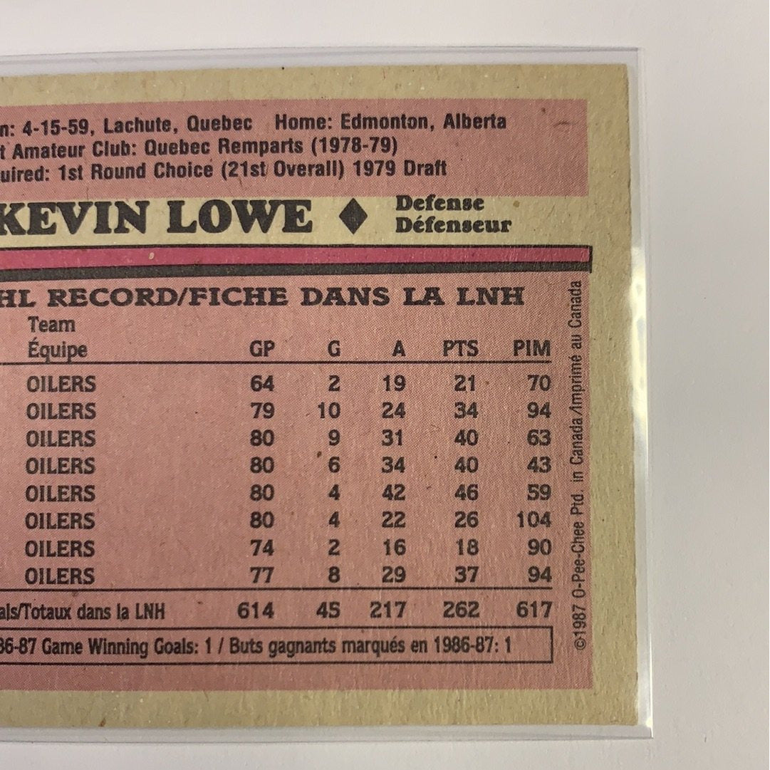  1987-88 O-Pee-Chee Kevin Lowe Base #200  Local Legends Cards & Collectibles