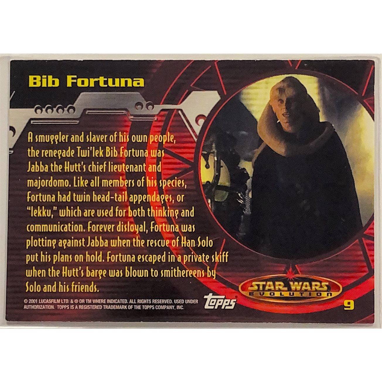  2001 Topps Star Wars Bib Fortuna Evolution #9  Local Legends Cards & Collectibles