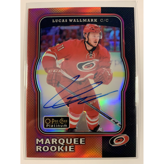  2017-18 O-Pee-Chee Lucas Wallmark Red Rainbow Marquee Rookie Auto  Local Legends Cards & Collectibles