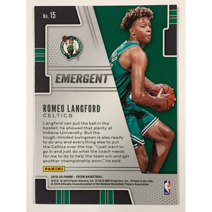 2019-20 Prizm Romeo Langford Emergent