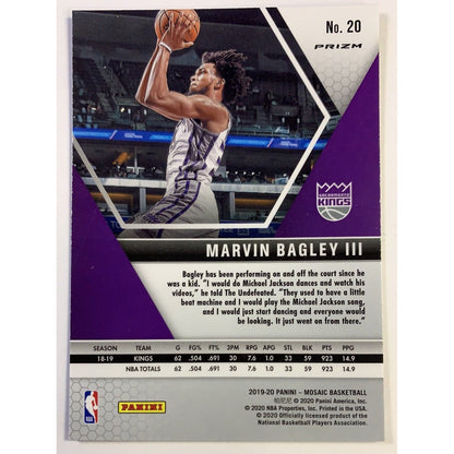  2019-20 Mosaic Marvin Bagley III Orange Reactive Prizm  Local Legends Cards & Collectibles