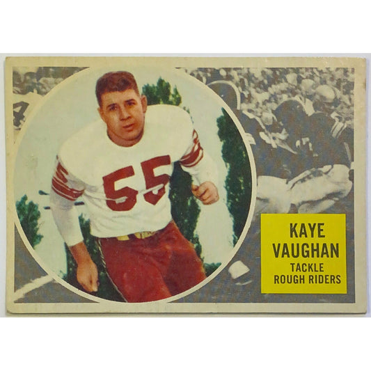 1960 Topps CFL Kaye Vaughan #68