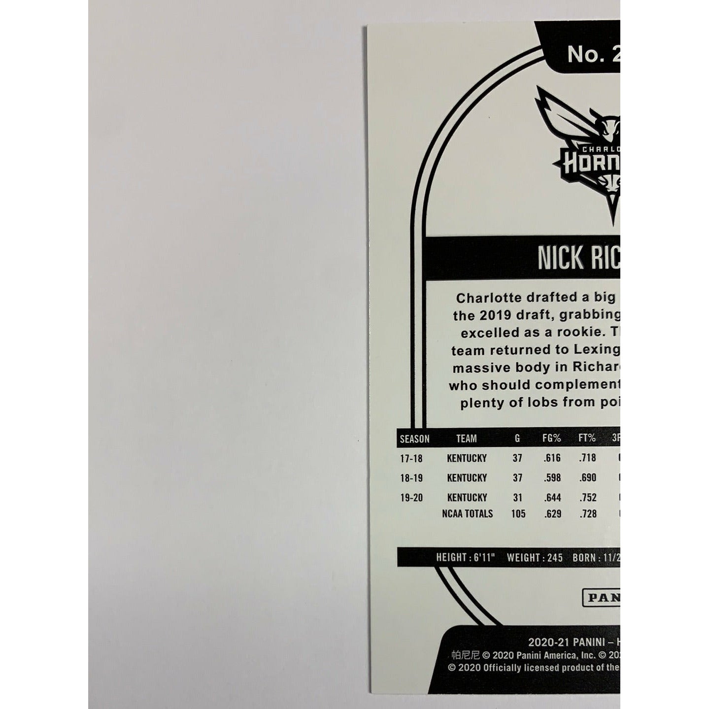 2020-21 Hoops Nick Richards RC Holiday Parallel