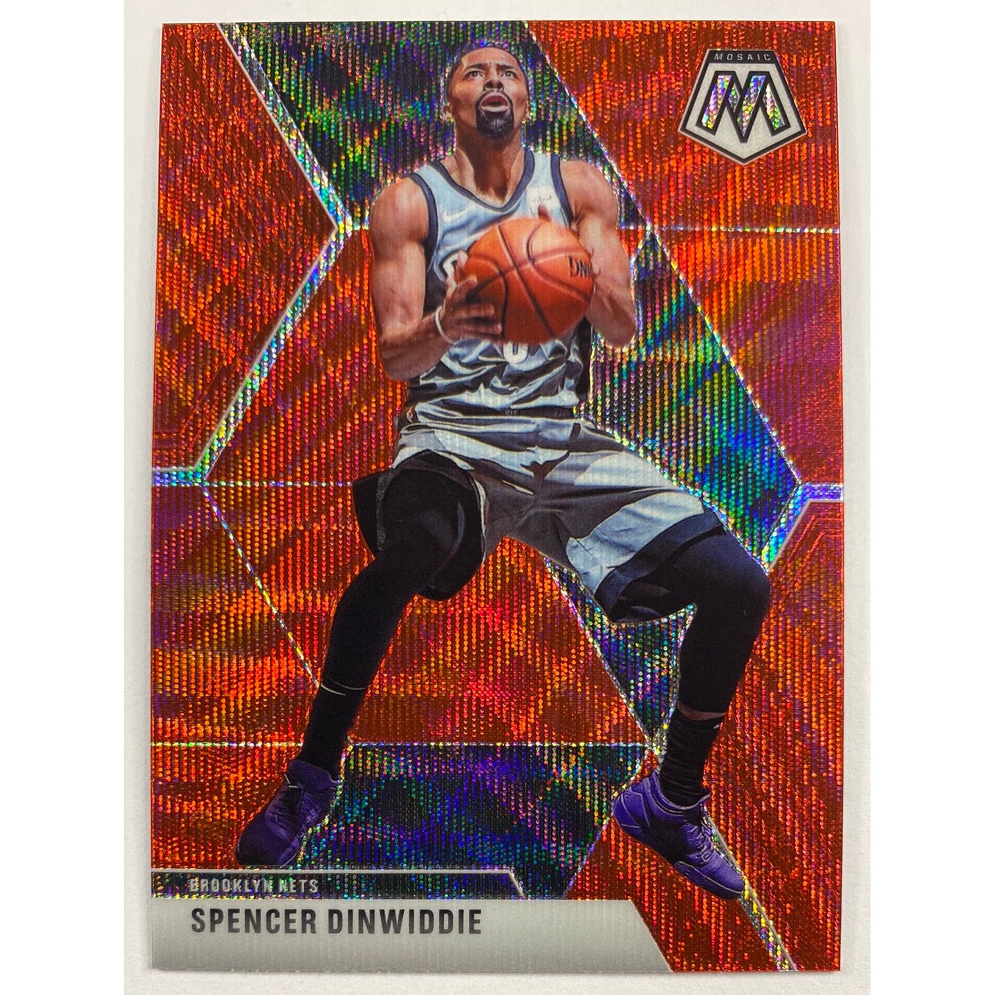 2019-20 Mosaic Spencer Dinwiddie Red Wave Prizm