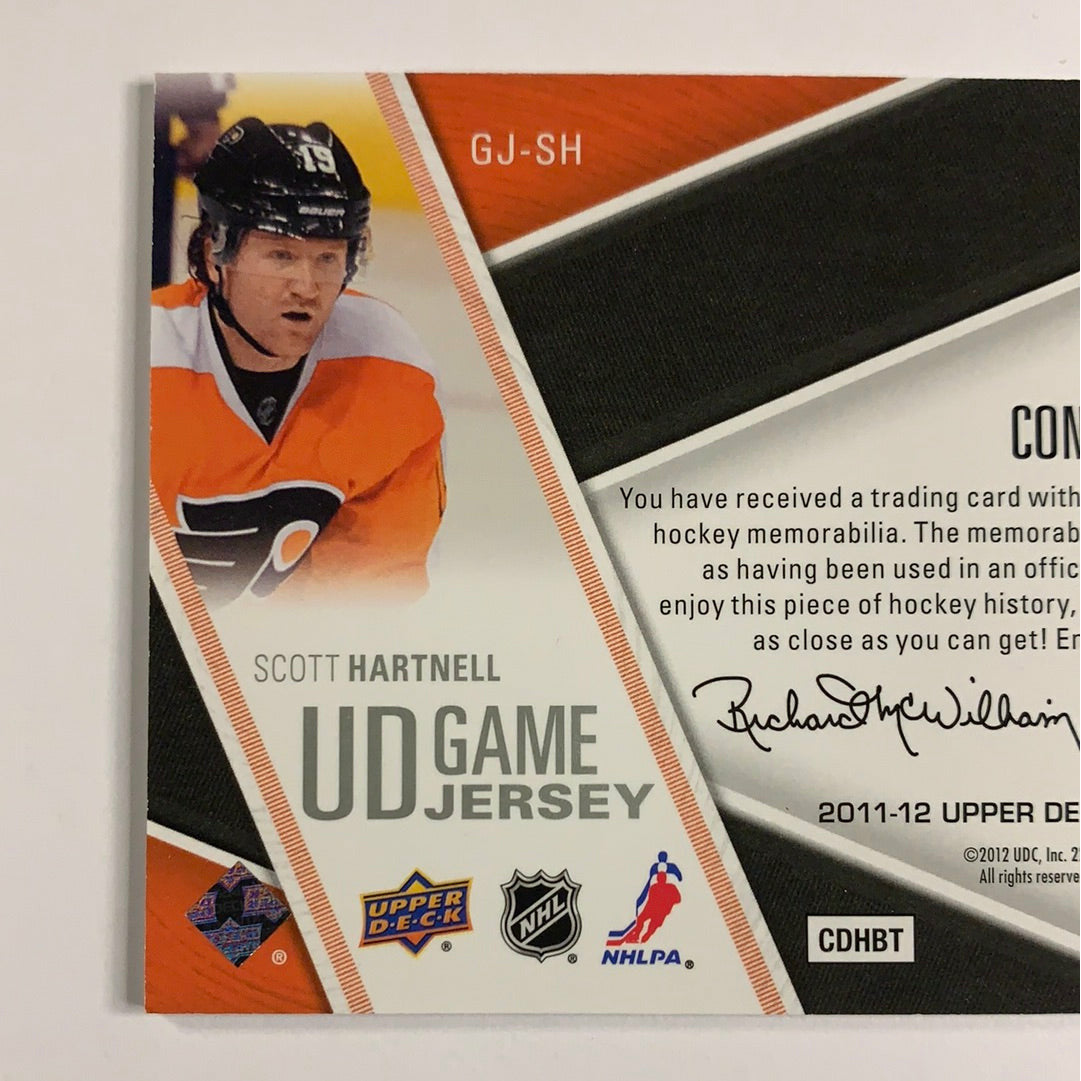 2011-12 Upper Deck Series 2 Scott Hartnell UD Game Jersey
