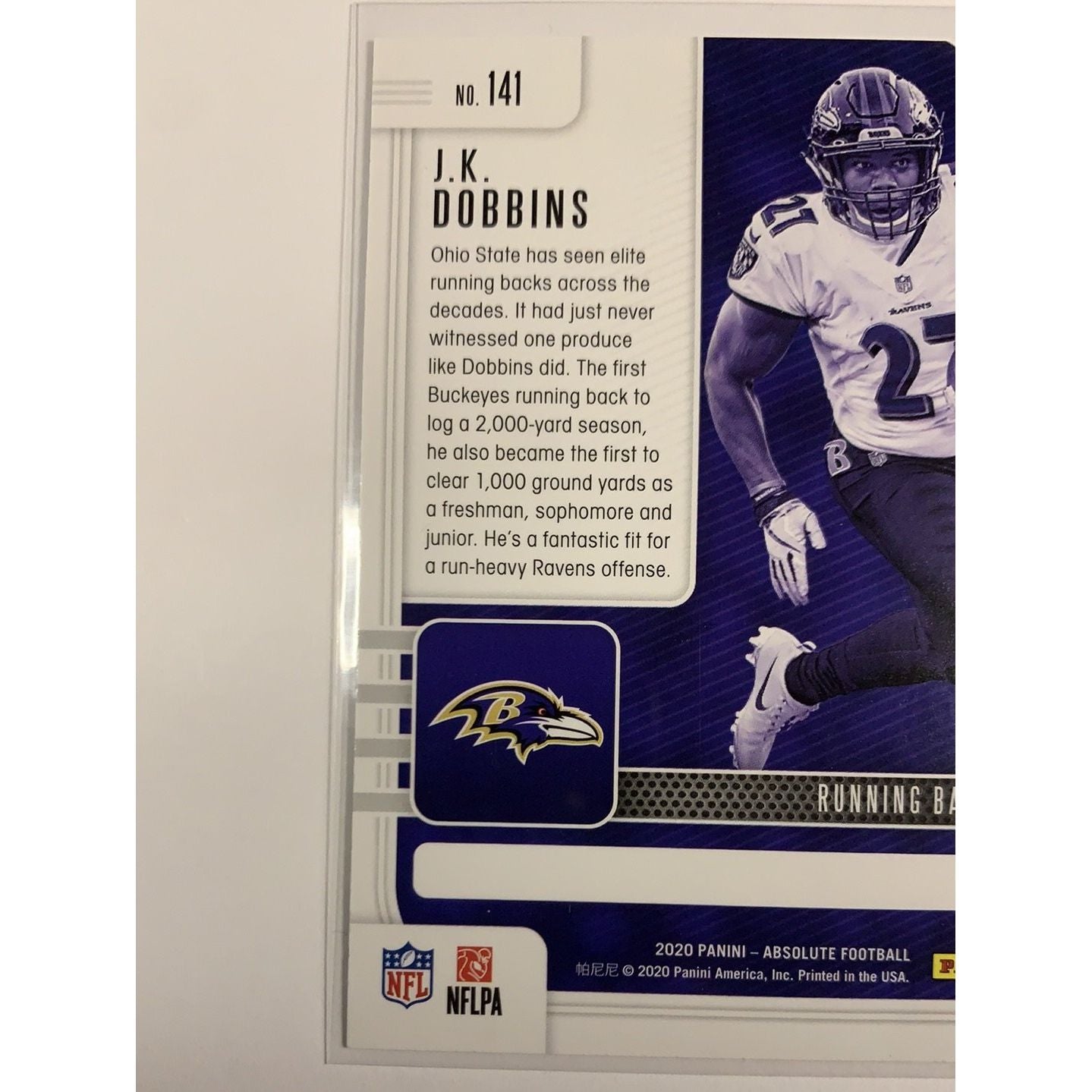  2020 Panini Absolute J.K. Dobbins RC  Local Legends Cards & Collectibles