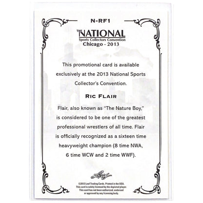  2013 Leaf National Sports Collectors Convention Ric Flair Exclusive Promo #N-RF1  Local Legends Cards & Collectibles