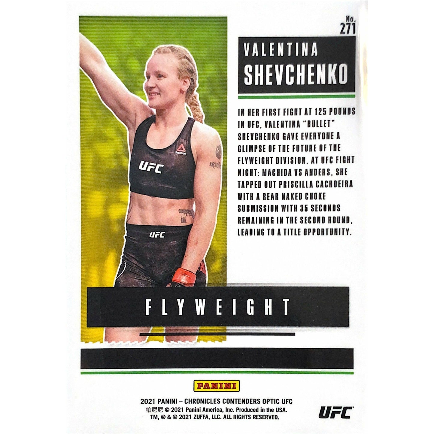 2021 Contenders Optic Valentina Shevchenko Season Ticket