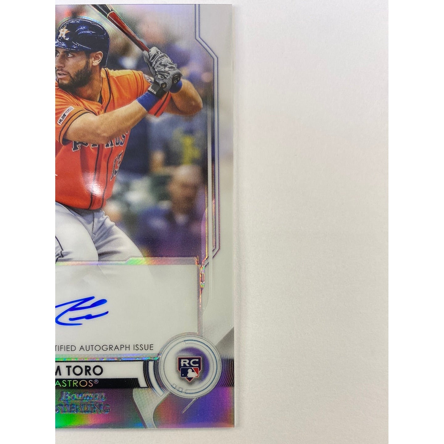 2020 Bowman Sterling Abraham Toro White Refractor Rc Auto /150