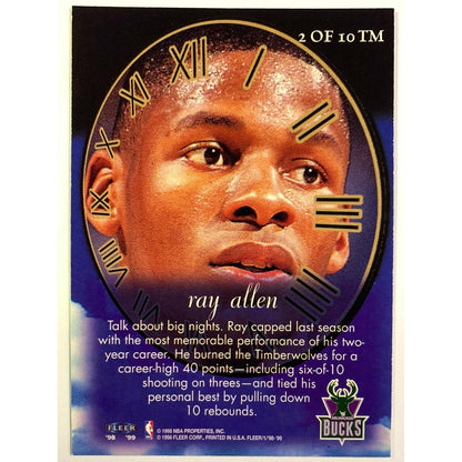 1998-99 Fleer Tradition Ray Allen Timeless Memories
