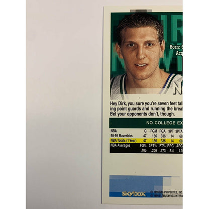 1999-00 Hoops Skybox Dirk Norwitzki Sophomore Sensations