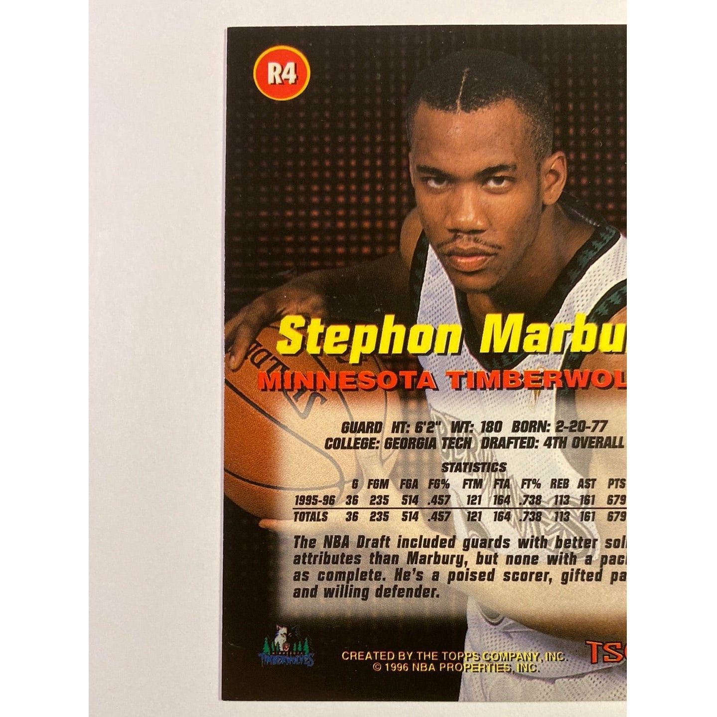 1996-97 Topps Stadium Club Stephon “Starbury” Marbury RC