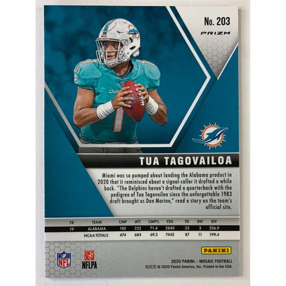 2020 Mosaic Tua Tagovailoa Pink Camo Prizm RC | Local Legends Cards & Collectibles