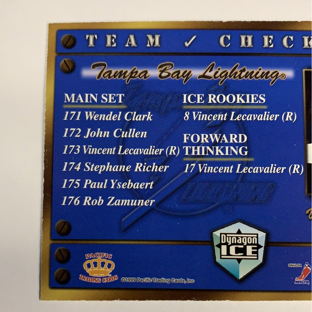  1998-99 Dynagon Ice Tampa Bay Lighting Team Checklist  Local Legends Cards & Collectibles