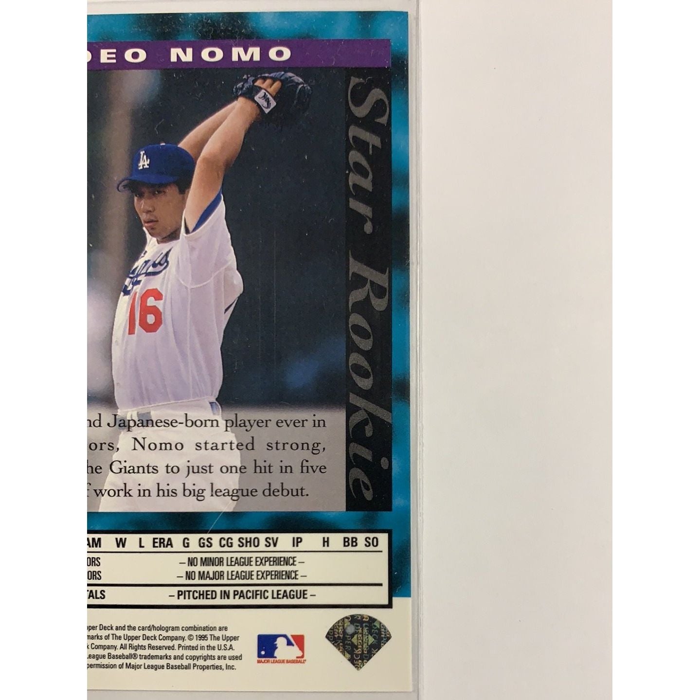  1995 Upper Deck Hideo Nomo Star Rookie  Local Legends Cards & Collectibles