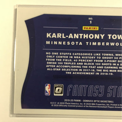  2019-20 Donruss Optic Karl-Anthony Towns Fantasy Stars  Local Legends Cards & Collectibles