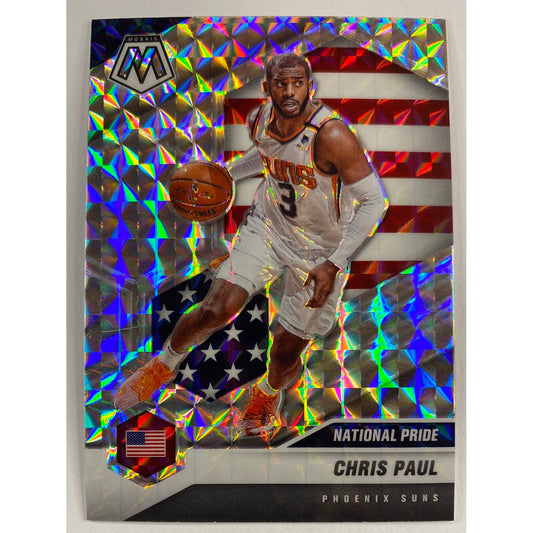 2020-21 Mosaic Chris Paul National Pride Silver Mosaic Prizm