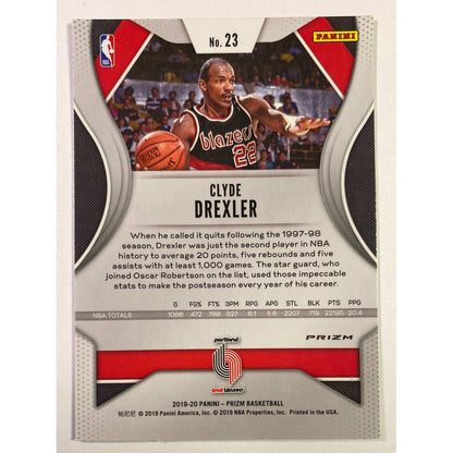  2019-20 Panini Prizm Clyde Drexler Red White Blue Prizm  Local Legends Cards & Collectibles