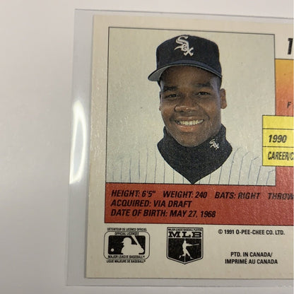  1991 O-Pee-Chee Premier Frank Thomas Base #121  Local Legends Cards & Collectibles