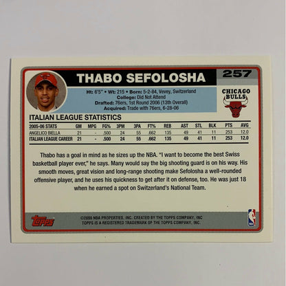 2006 Topps Thabo Sefolosha RC