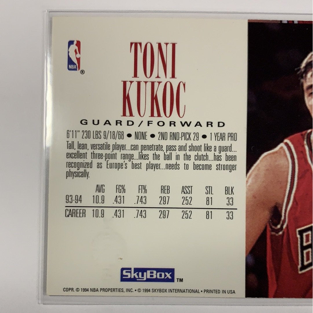  1994 Skybox Toni Kukoc Base #24  Local Legends Cards & Collectibles
