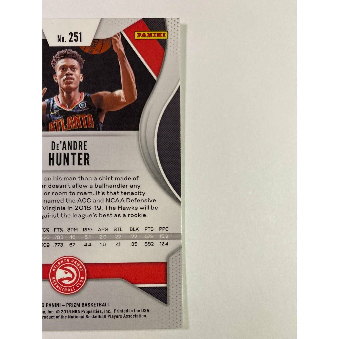2019-20 Panini Prizm De’Andre Hunter RC
