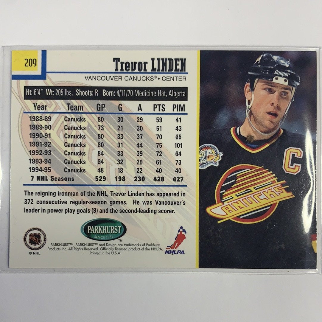  1995-96 Parkhurst Trevor Linden #209  Local Legends Cards & Collectibles