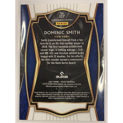  2021 Panini Select Dominic Smith Premier Level Base #137  Local Legends Cards & Collectibles