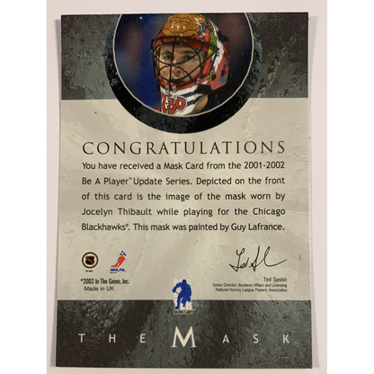  2002-03 In The Game Jocelyn Thibault The Mask  Local Legends Cards & Collectibles