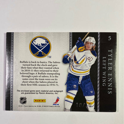 2011-12 Crown Royale Tyler Ennis Coat of Arms Patch Auto /10