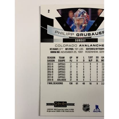  2019-20 O-Pee-Chee Platinum Philip Grubauer Sunset Paralell  Local Legends Cards & Collectibles