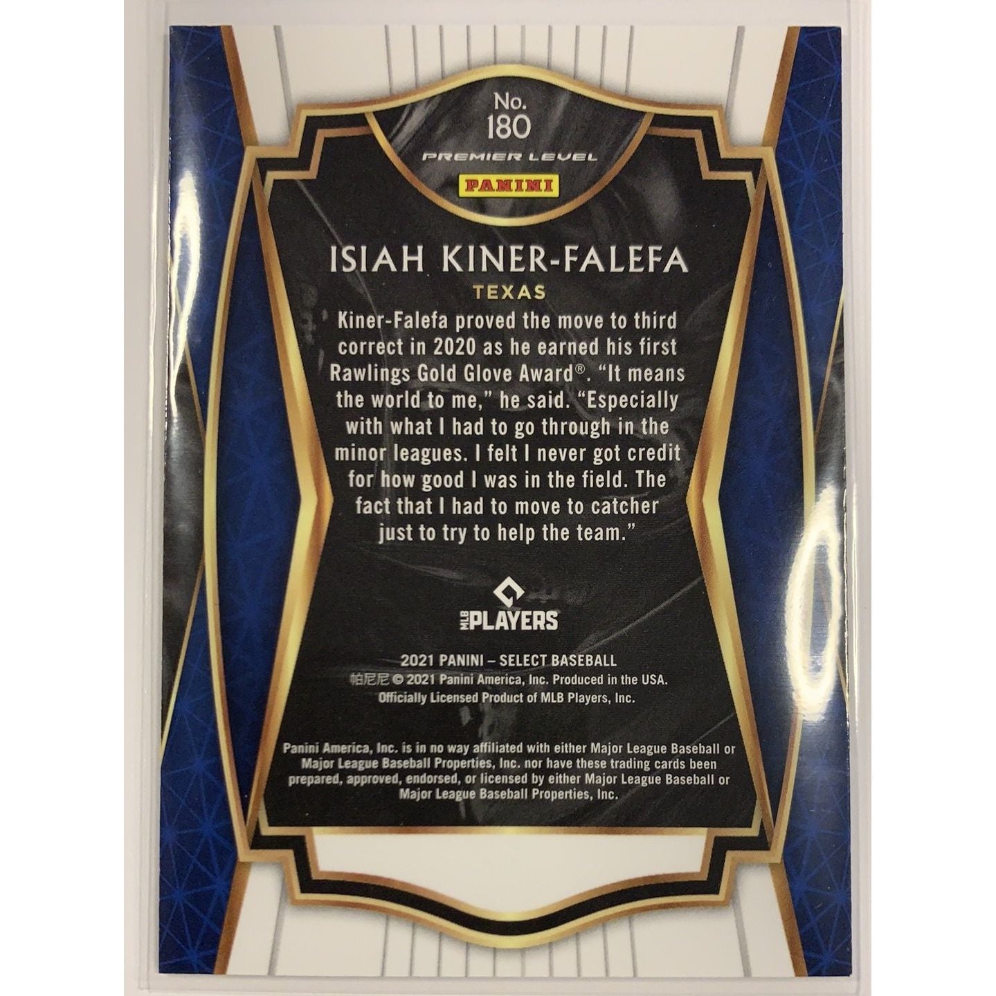  2021 Panini Select Isiah Kiner Falefa Premier Level Base #180  Local Legends Cards & Collectibles