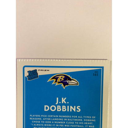 2020 Donruss Optic J.K. Dobbins Rated Rookie Blue Hyper Prizm “Crimped”