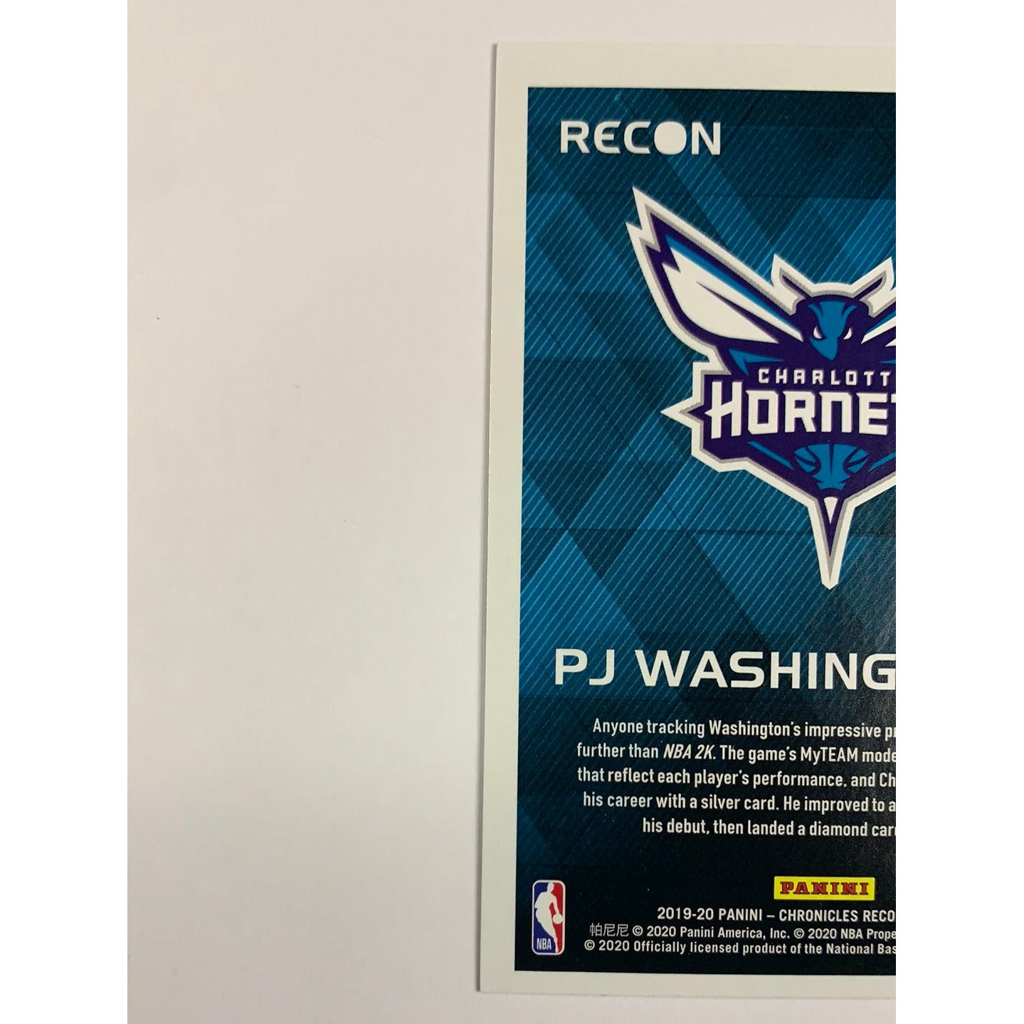 2019-20 Recon PJ Washington Jr RC