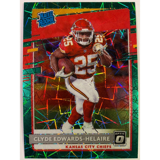  2020 Donruss Optic Clyde Edwards-Helaire Rated Rookie Green Velocity Prizm  Local Legends Cards & Collectibles
