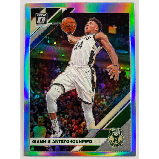 2019-20 Donruss Optic Giannis Antetokounmpo Silver Holo Prizm