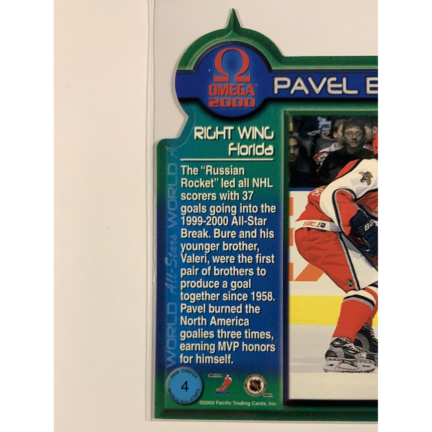  2000 Omega Pavel Bure World All Stars  Local Legends Cards & Collectibles