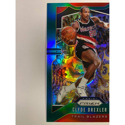  2019-20 Panini Prizm Clyde Drexler Green Holo Prizm  Local Legends Cards & Collectibles