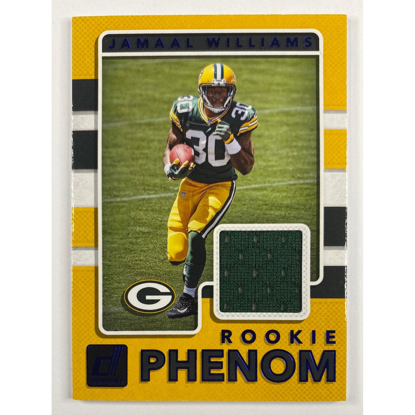 2017 Donruss Jamaal Williams Rookie Phenom Patch Blue Parallel