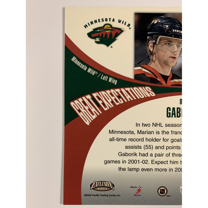  2002-03 Pacific Exclusive Marian Gaborik Great Expectations  Local Legends Cards & Collectibles