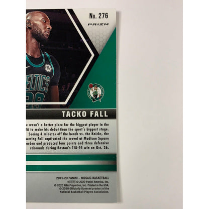 2019-20 Mosaic Tacko Fall Orange Reactive Prizm Rookie Card
